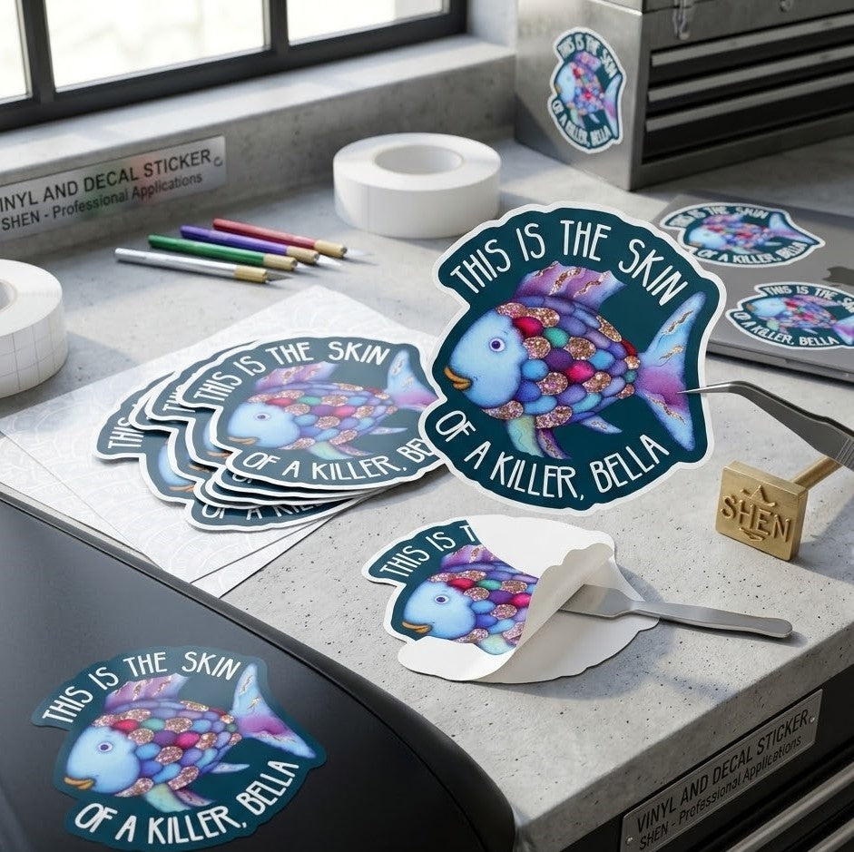 (3Pcs) This Is The Skin of A Killer Sticker Rainbow Fish Book Lover Kindle Bookish Reading Booktok 3