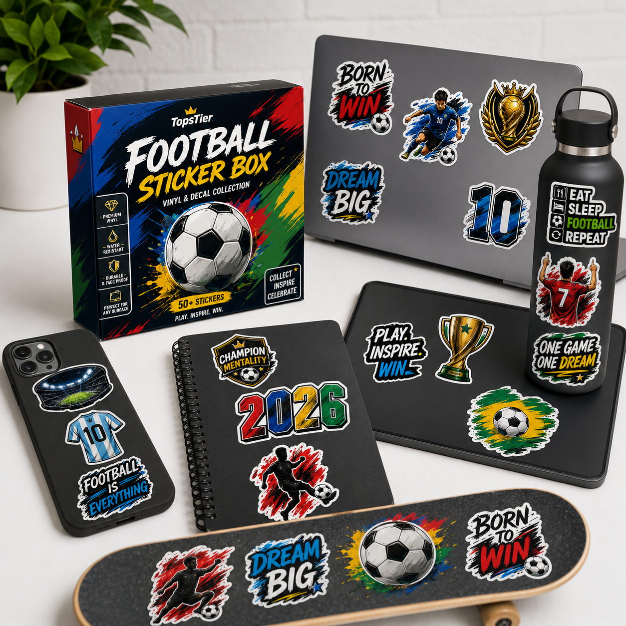 2026 TopTier FIFA World Cup Sticker Box – 25 Sticker Packs – Includes Amazon Parallel Inserts – Official Tournament Collection