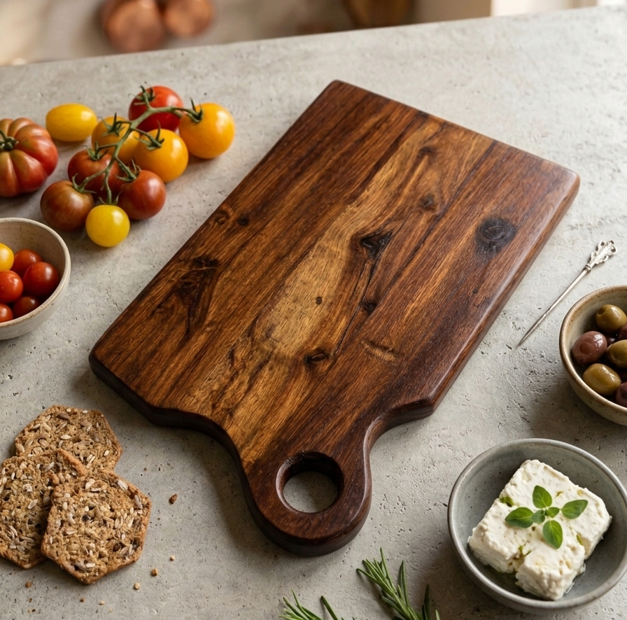 Handcrafted Sheesham Wood Cutting Board – Premium Serving & Chopping Board