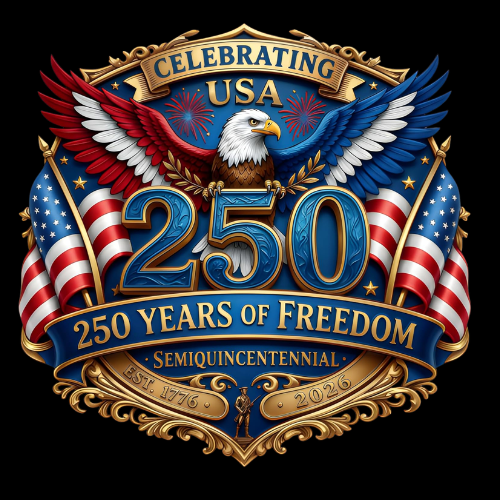 2pcs USA 250th Anniversary Car Decals - 1776-2026 Patriotic Bumper Stickers, 250 Years Vehicle Window Decal, Vinyl Material, Waterproof