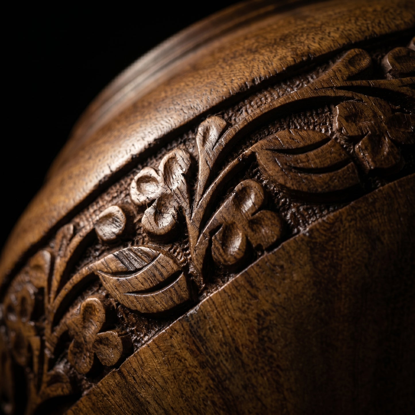 Handcrafted Wooden Multipurpose Storage Jar – Luxury Carved Sheesham Wood Container