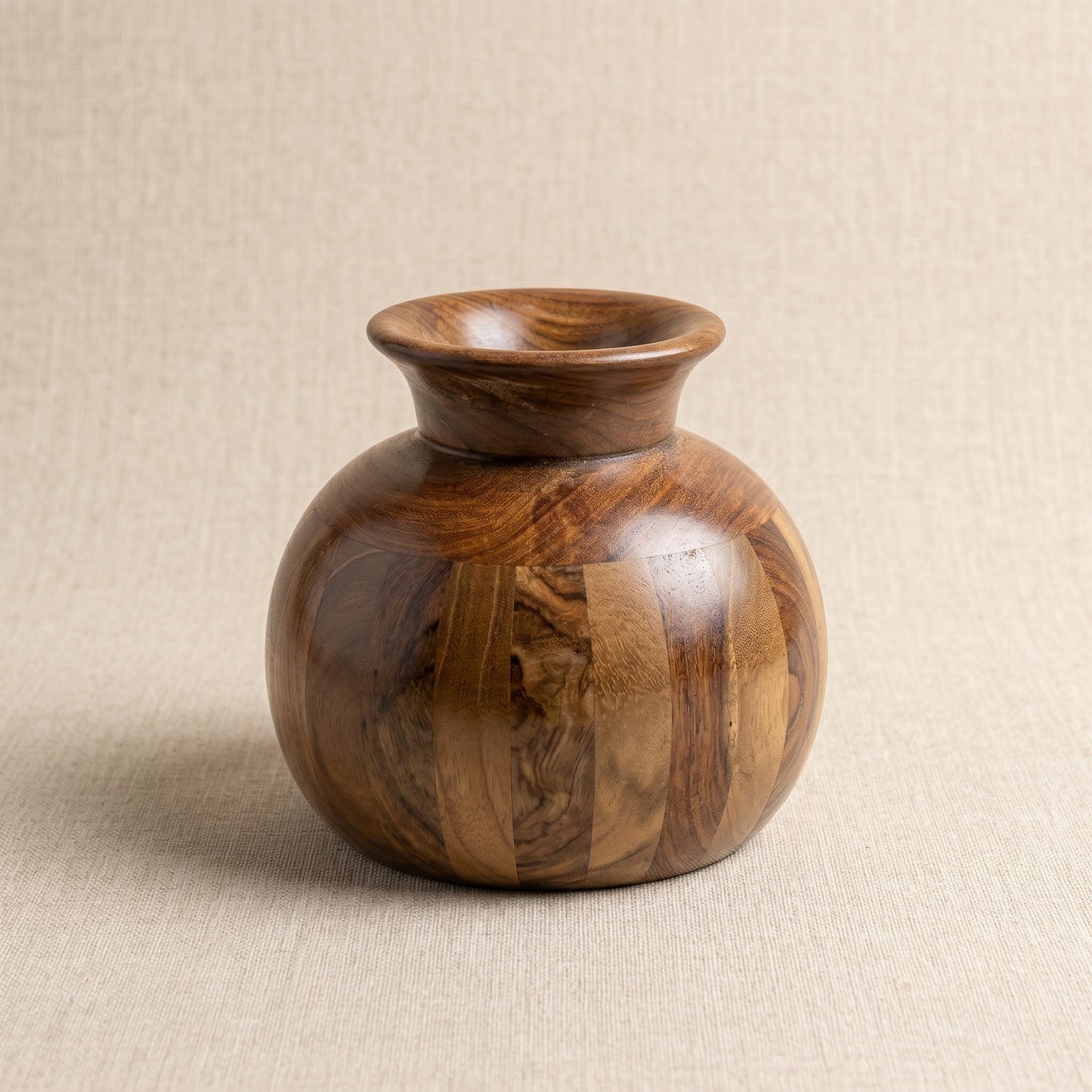 Premium Handcrafted Wooden Flower Vase