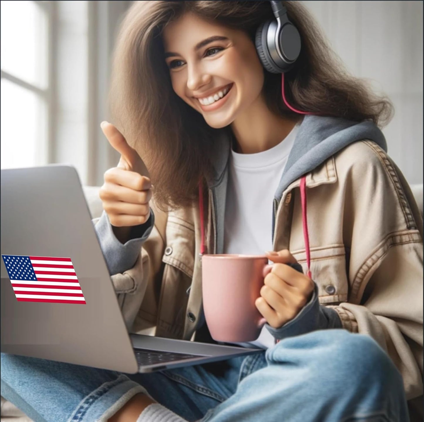 Reflective American Flag Stickers - 3-Pack, 5x3 Inches - Durable & Waterproof Decals for Vehicles & Personal Items，Car Bumper/Truck/Motorcycle/Helmet/Laptop/Window/Water Bottle/Mail Box