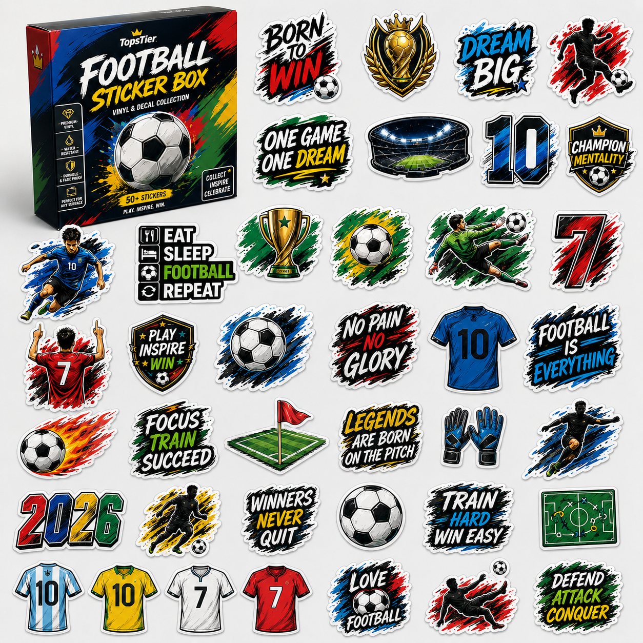 2026 TopTier FIFA World Cup Sticker Box – 25 Sticker Packs – Includes Amazon Parallel Inserts – Official Tournament Collection