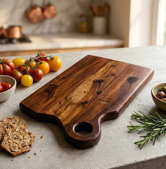 Handcrafted Sheesham Wood Cutting Board – Premium Serving & Chopping Board