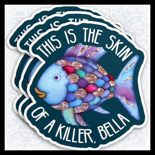 (3Pcs) This Is The Skin of A Killer Sticker Rainbow Fish Book Lover Kindle Bookish Reading Booktok 3