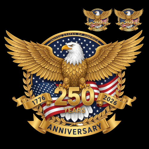 250 Anniversary USA Merchandise, 2Packs 250th Anniversary USA Car Window Decal Sticker, 1776-2026 American Flag Patriotic Eagle Vinyl Decal for Car Truck Bumper Laptop Window Decor