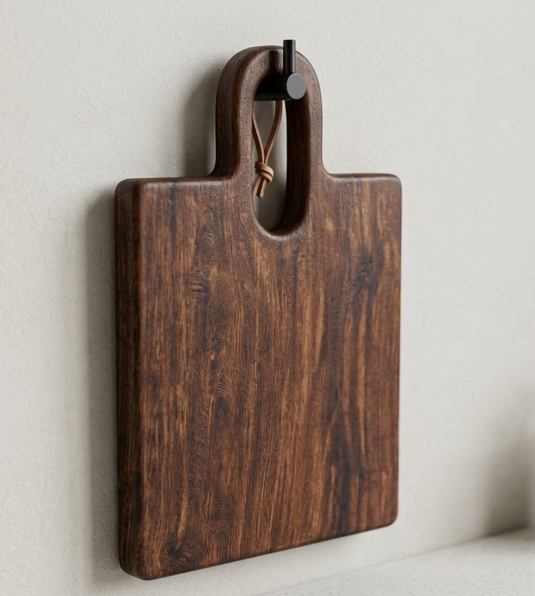 Premium Sheesham Wood Cutting Board with Handle – Handcrafted Chopping & Serving Board for Kitchen