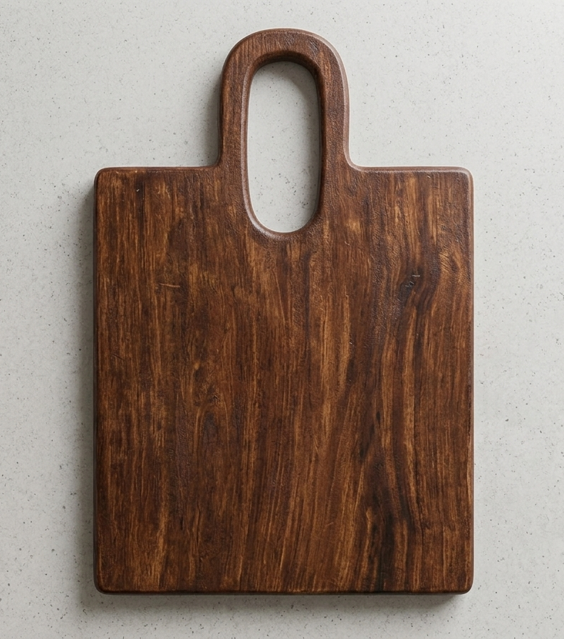 Premium Sheesham Wood Cutting Board with Handle – Handcrafted Chopping & Serving Board for Kitchen