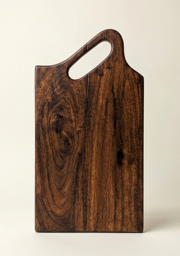 Premium Sheesham Wood Chopping Board with Ergonomic Handle – Handcrafted Kitchen Cutting & Serving Board