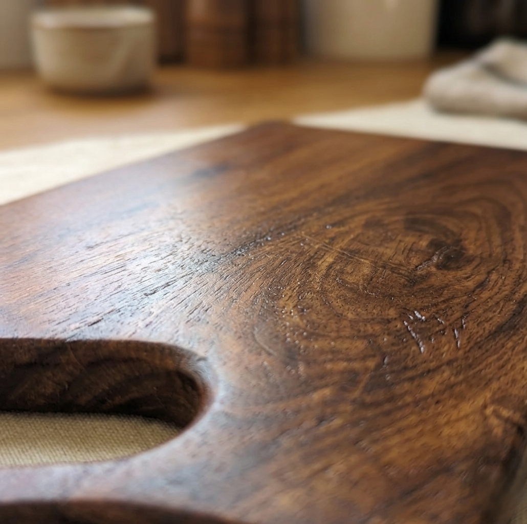 Premium Sheesham Wood Chopping Board with Ergonomic Handle – Handcrafted Kitchen Cutting & Serving Board