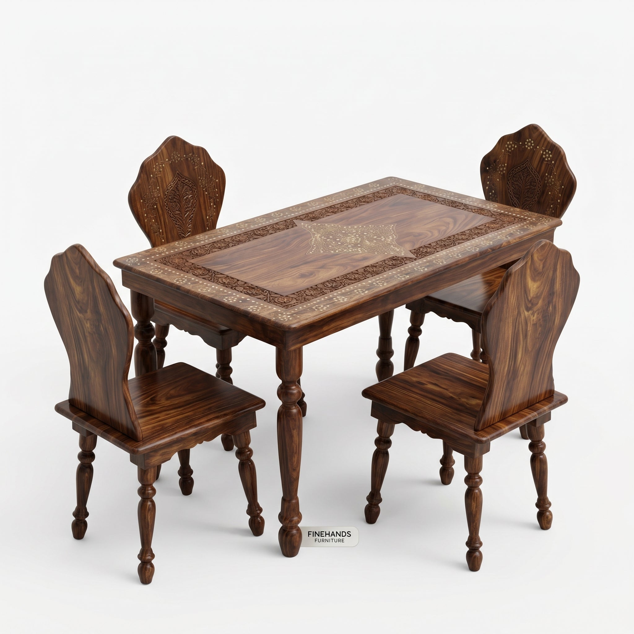 Premium Wooden Dining Table Set with 4 Chairs