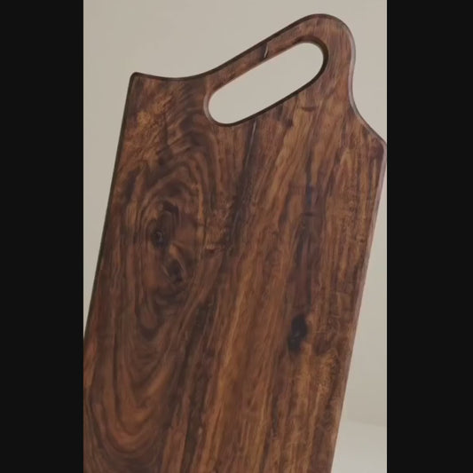 Premium Sheesham Wood Chopping Board with Ergonomic Handle – Handcrafted Kitchen Cutting & Serving Board