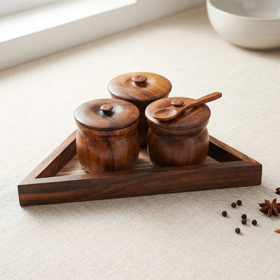 Wooden Tea Coffee Set