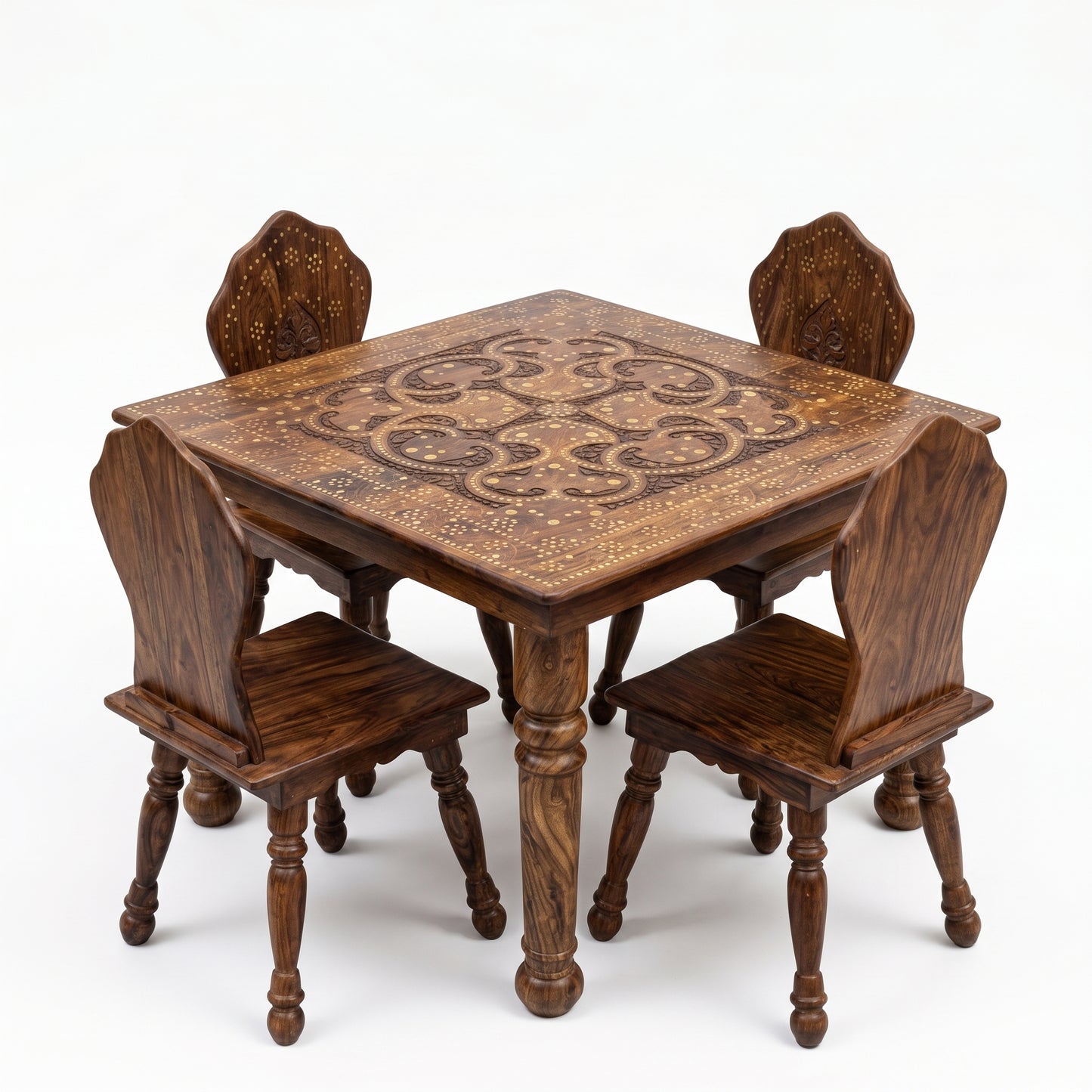 Premium Wooden Dining Table Set with 4 Chairs