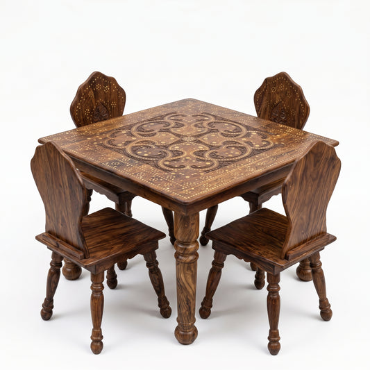 Premium Wooden Dining Table Set with 4 Chairs