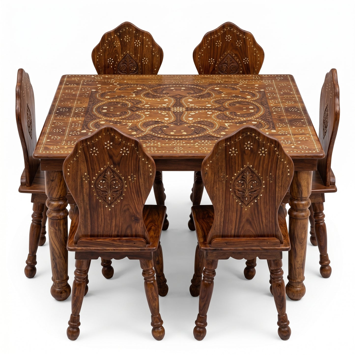Premium Wooden Dining Table Set with 4 Chairs