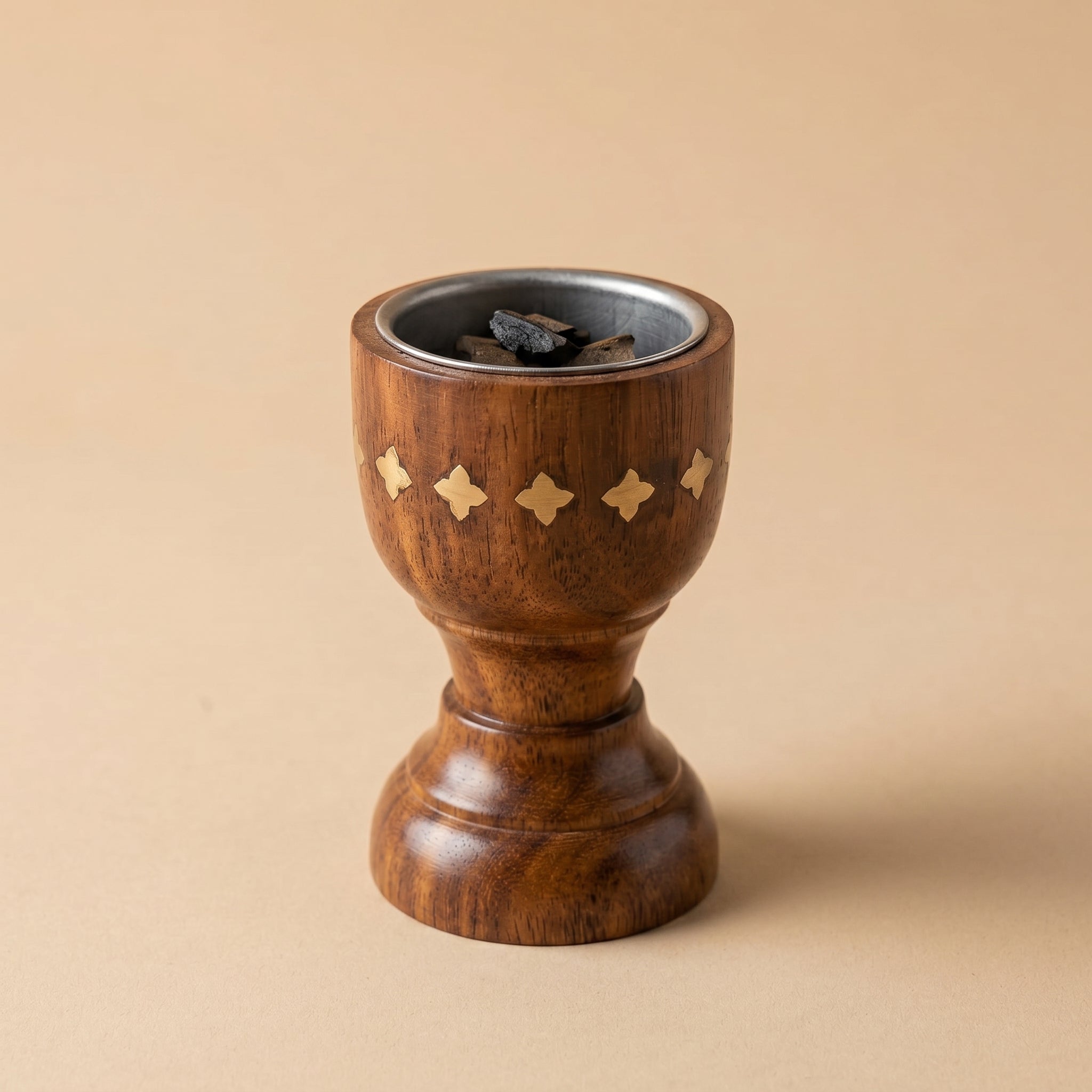 Luxury Handcrafted Wooden Bakhoor Burner Cup – Premium Oud & Incense Holder