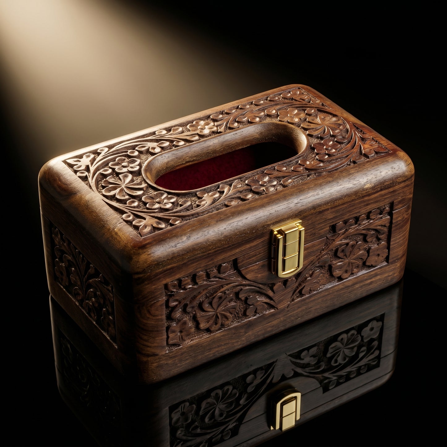 Premium Handcrafted Wooden Tissue Box Holder